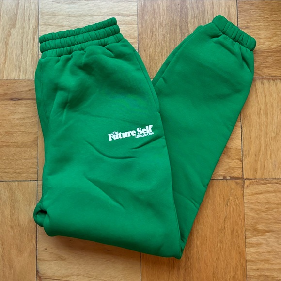 Future Self Green Drawstring Sweatpants - Picture 1 of 3